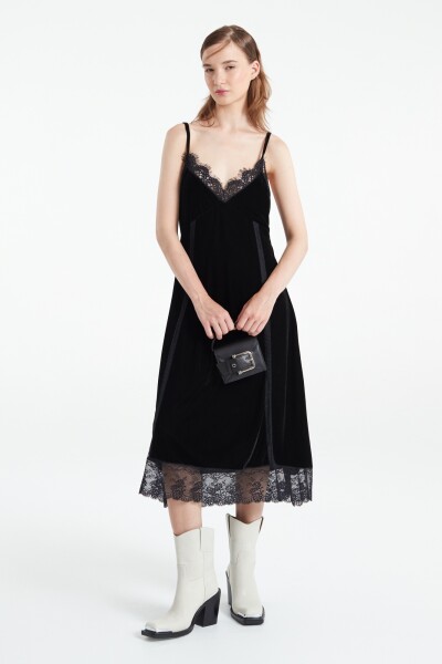 VESTIDO TERCIOPELO Negro