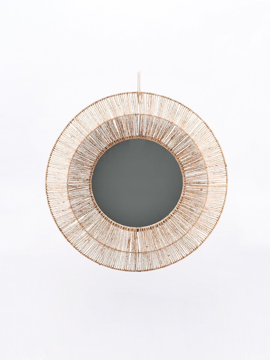 ESPEJO DECORATIVO SEAGRASS - BEIGE 