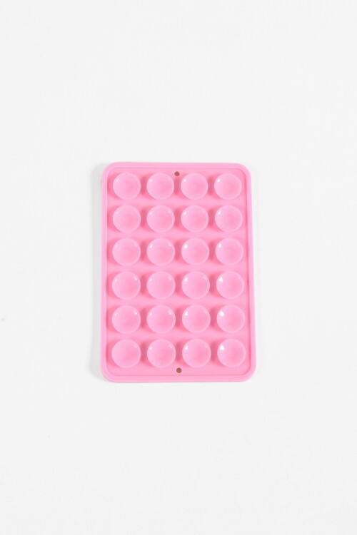 Ventosa de silicona para celular rosa