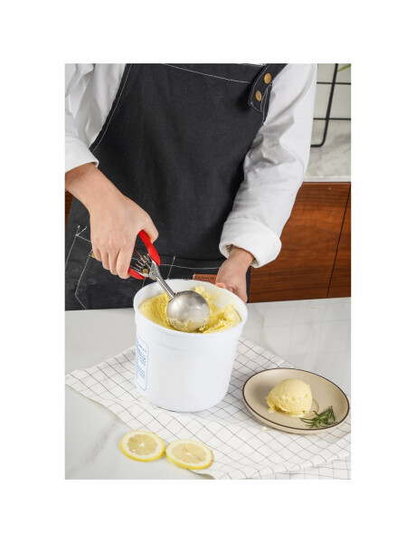 CUCHARA HELADO ACERO INOX. D6x23CM GRIS/ROJO CUCHARA HELADO ACERO INOX. D6x23CM GRIS/ROJO