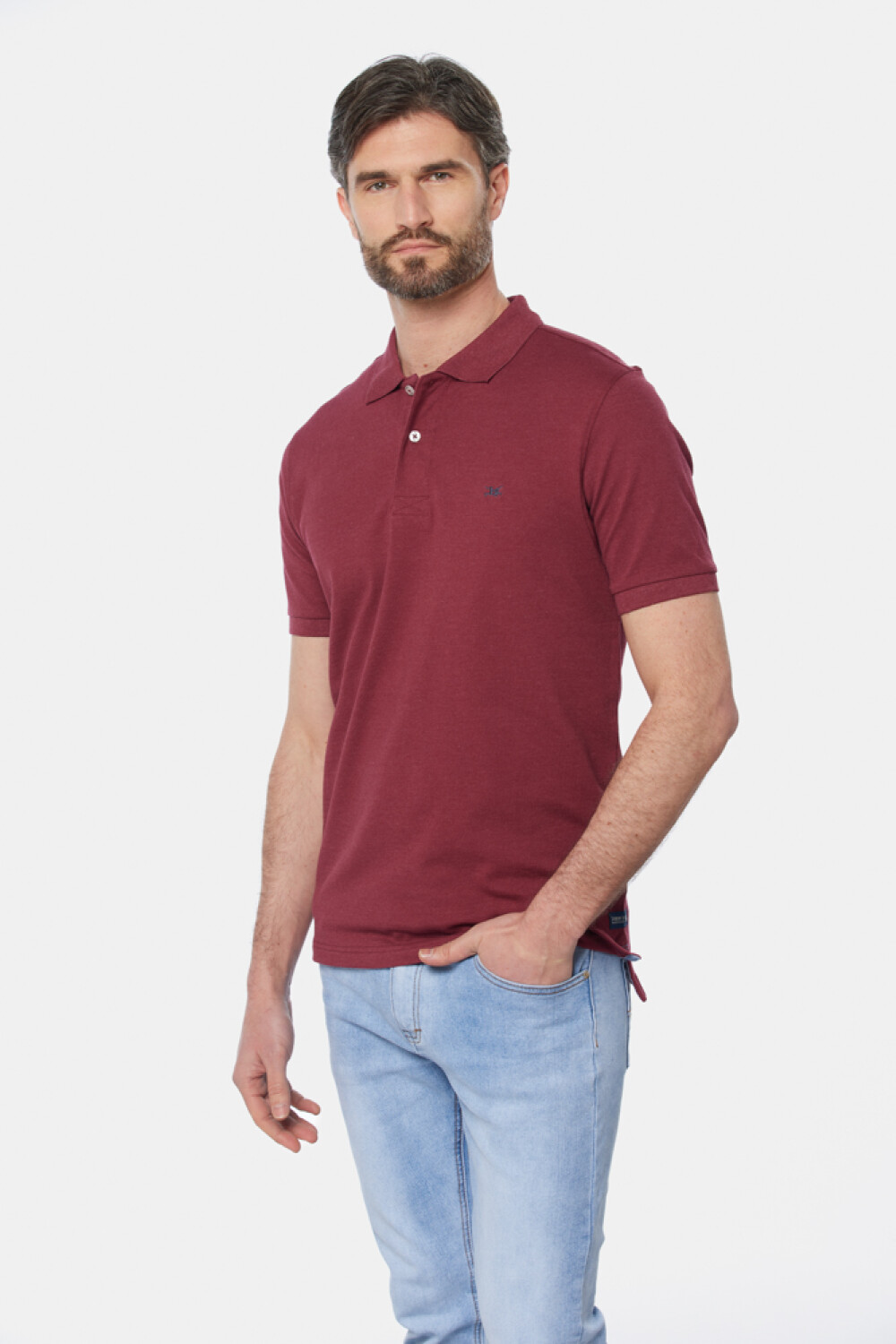 REMERA POLO LISA Bordo