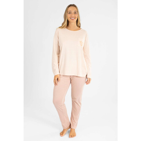 Pijama Simple Basic Pocket Rosado
