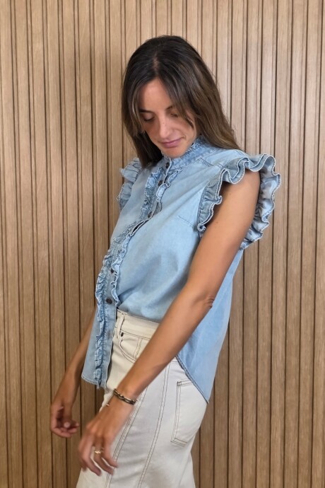 Musculosa Coco Denim Celeste