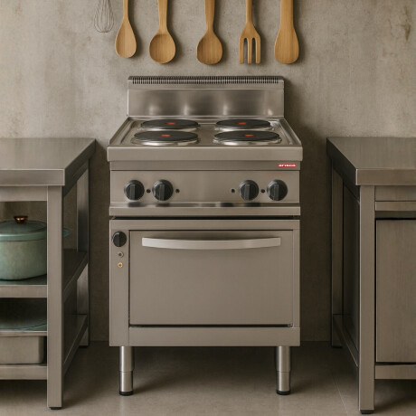 Cocina Eléctrica de 4 Discos con Horno Eléctrico Cocina Eléctrica de 4 Discos con Horno Eléctrico