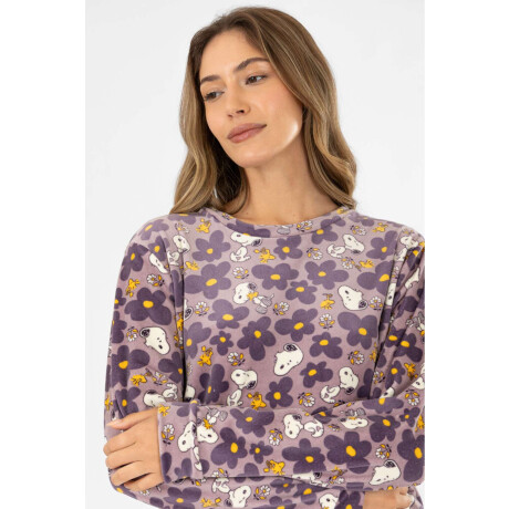 Pijama snoopy velour Lila