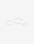 Aros Argollas Set De metal Set De Argollas De Metal - Plateado