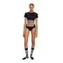 Uftee-Sport-Cropped-T-Shirt - Mujer Black
