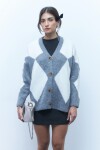Cardigan rombos gris