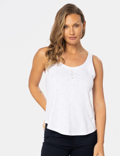 MUSCULOSA ESTAMPADA Blanco