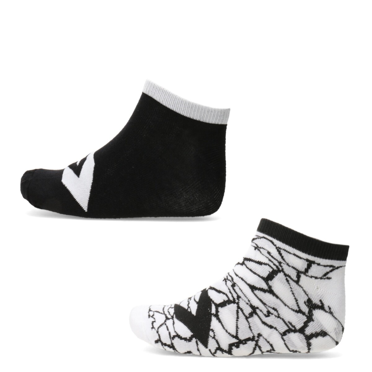 Medias de Mujer Converse x2 Craquel - Blanco - Negro 