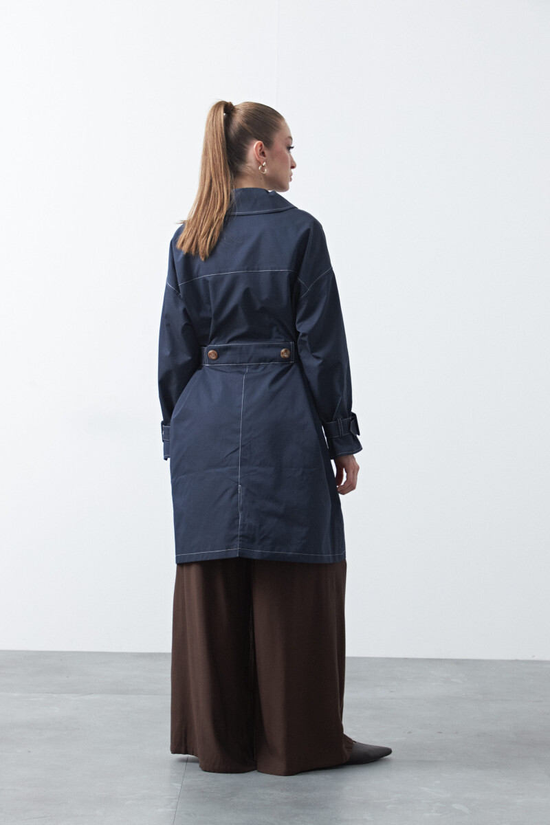 TRENCH TESSA Azul Marino