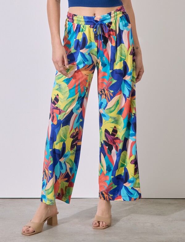 Pantalon Printed MULTI/AMARILLO