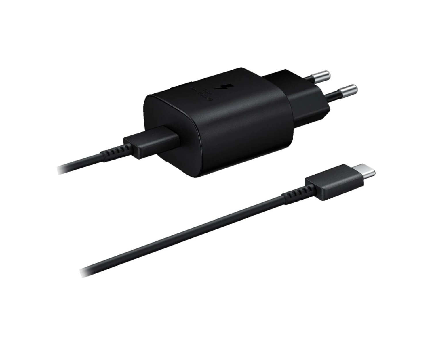 Cargador Samsung 25 W Carga Súper Rápida con Cable USB-C a USB-C - Tipo-C 