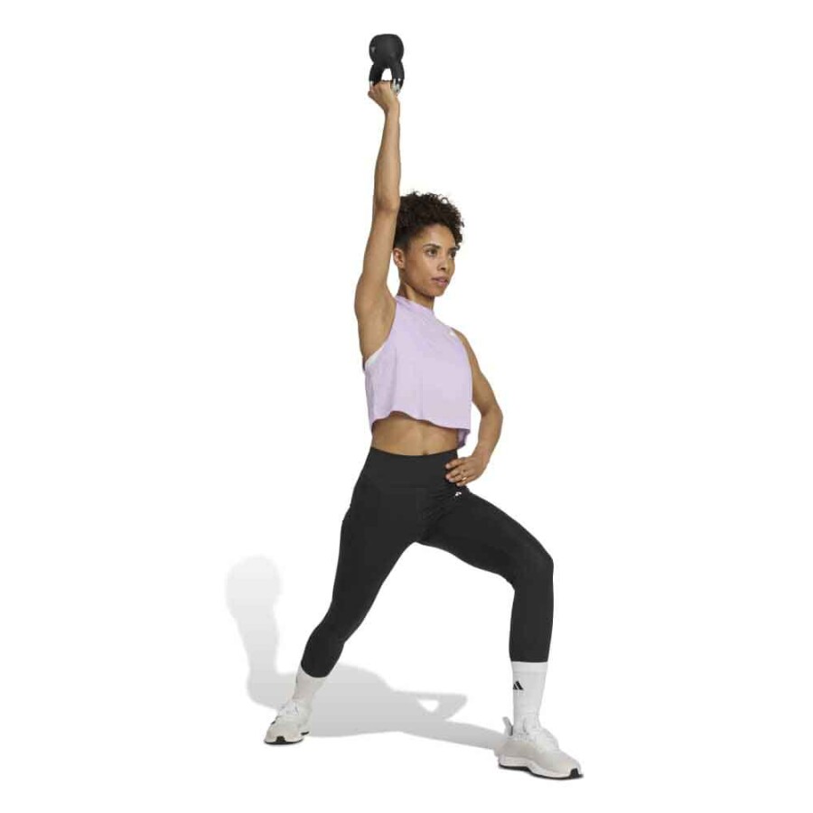Musculosa de Mujer Adidas Train Essentials Boxy Workout Tank Top Violeta Claro