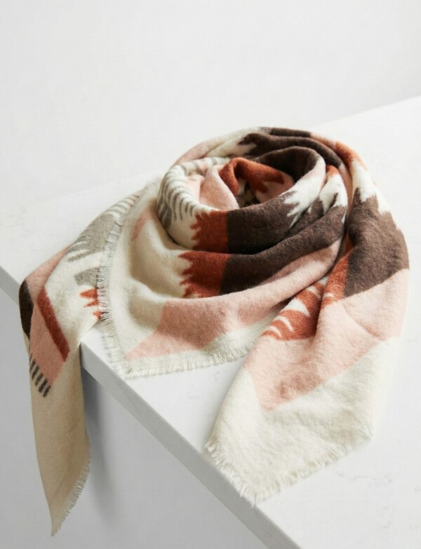 Pashmina Geometrica MULTI/OLIVA