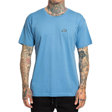 Remera Lost Chest Logo Celeste