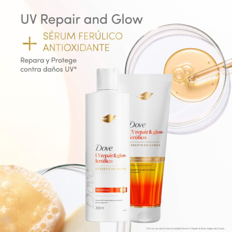 Shampoo Dove Uv Repair & Glow + Ferúlico 400ml Shampoo Dove Uv Repair & Glow + Ferúlico 400ml