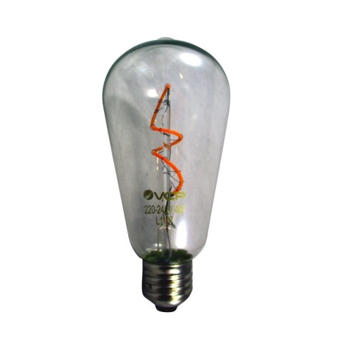 LAMPARA LED DECO VINTAGE PERA. SPIRAL 4W E27 1800K 220-240V ST64 LAMPARA LED DECO VINTAGE PERA. SPIRAL 4W E27 1800K 220-240V ST64