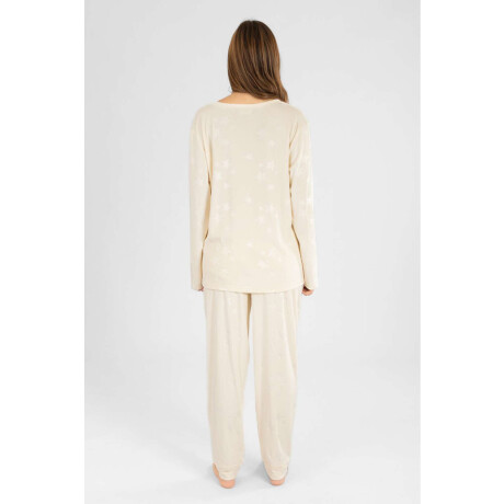 Pijama velour estrellas Marfil