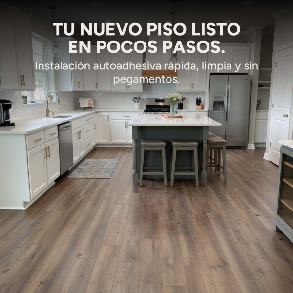 Piso Vinilico Autoadhesivo Piso Flotante Simil Madera x10m2 Gris 1