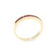 Anillo en oro 18k amarillo y rubies corte carre Anillo en oro 18k amarillo y rubies corte carre