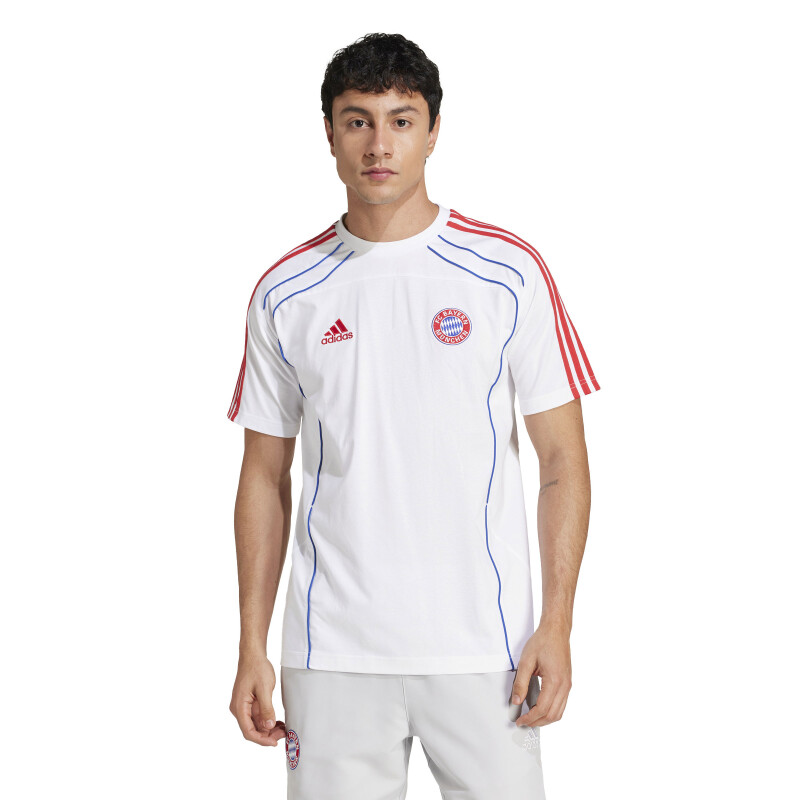 Remera de Hombre Adidas FC Bayern Munich Blanco - Azul - Rojo