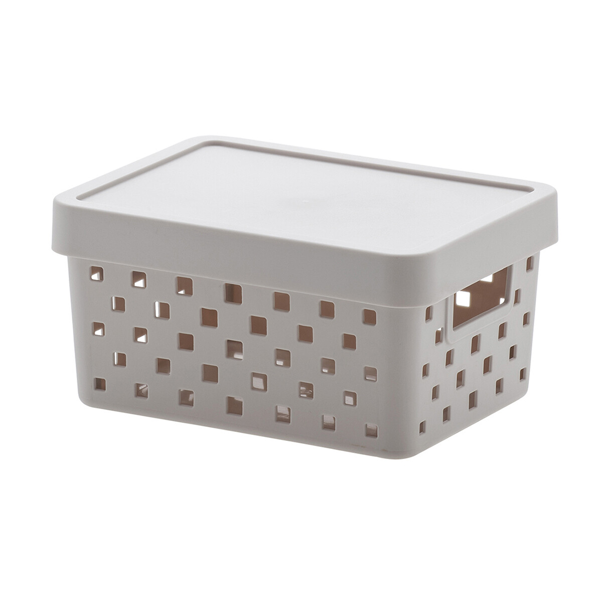 Organizador Quadratta P con tapa - CREMA 