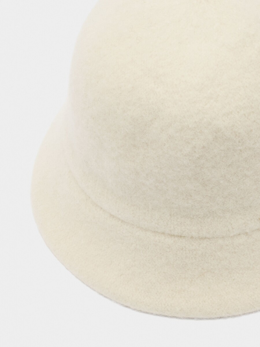 Sombrero Bucket De Lana crudo