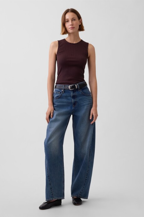 Musculosa Pointelle Mujer Terra Brown