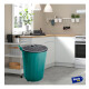 Papelera Basurero Cesto Basura Tapa Y Ruedas 100lts Plastico Verde