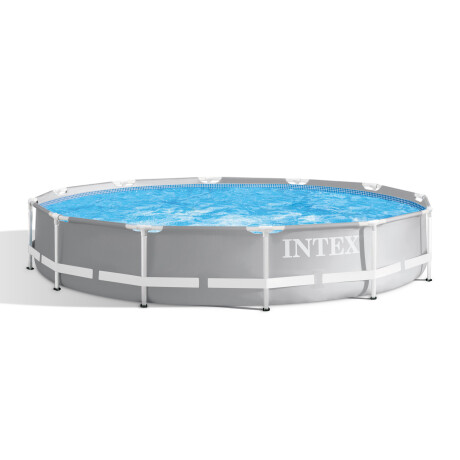 PISCINA ESTRUCTURAL INTEX PREMIUM ACERO GRIS 3,66M