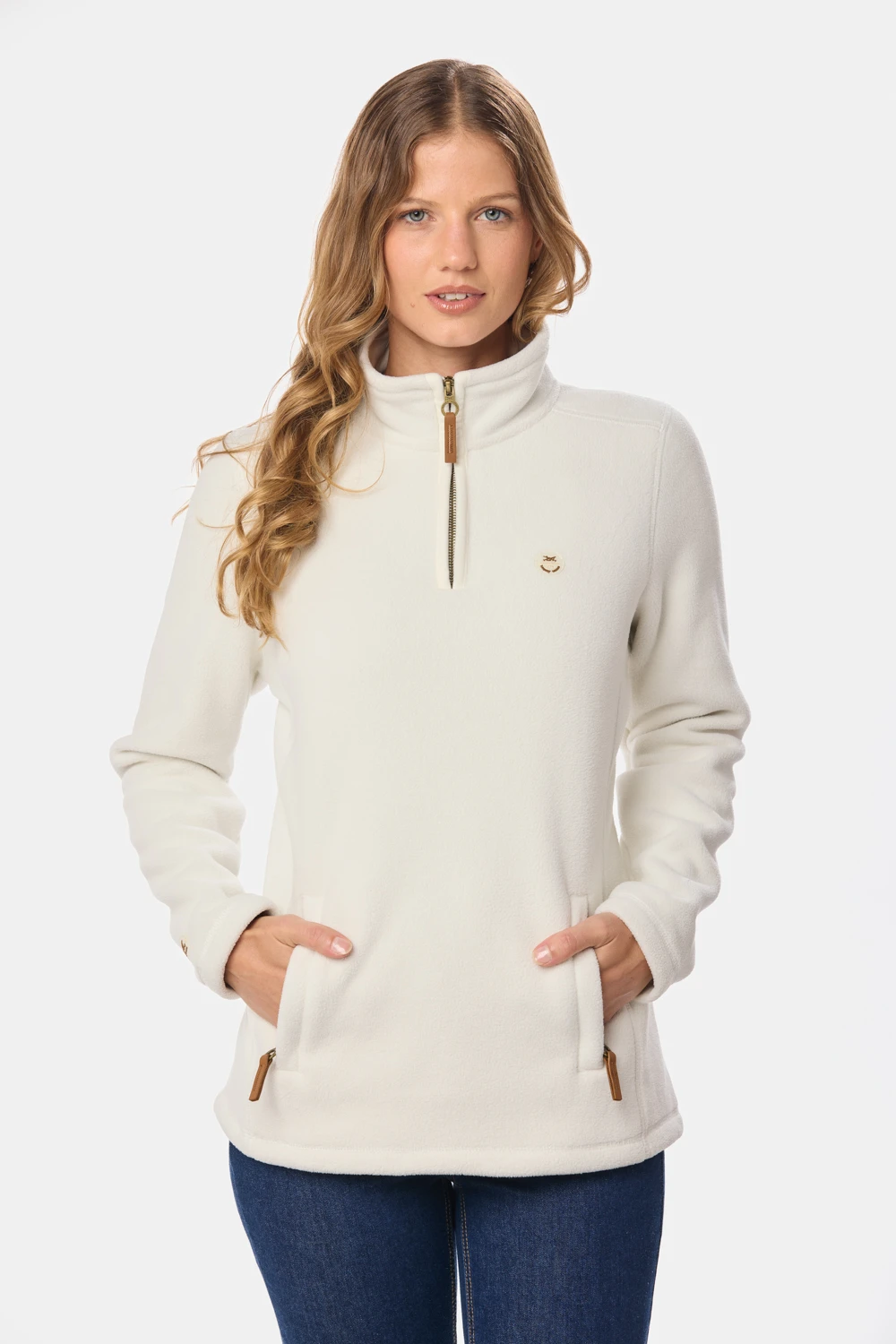 BUZO POLAR MEDIO CIERRE Beige