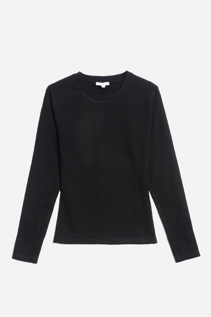 Remera cuello a la base NEGRO