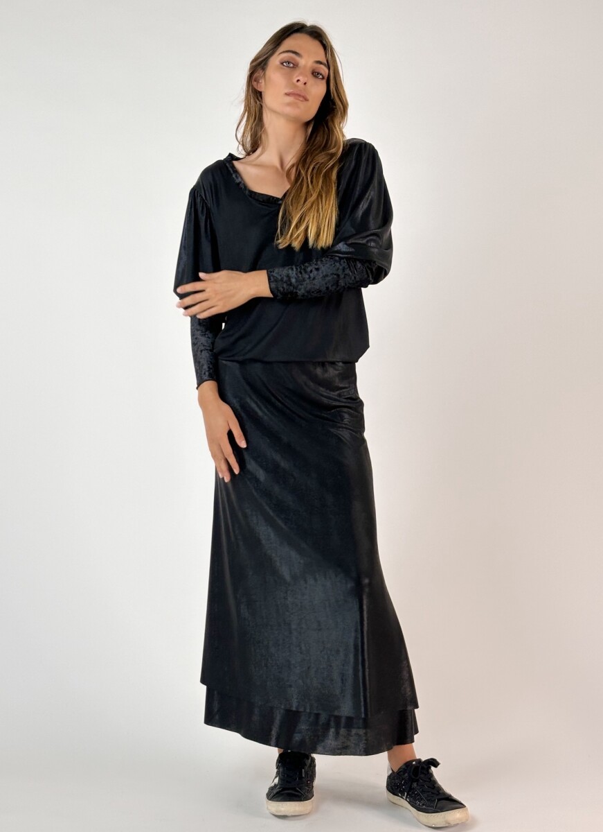 POLLERA ZORYA - NEGRO 