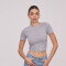 Remera Flored Gris Melange Medio