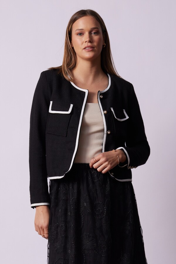 Chaqueta Tweed NEGRO/BLANCO