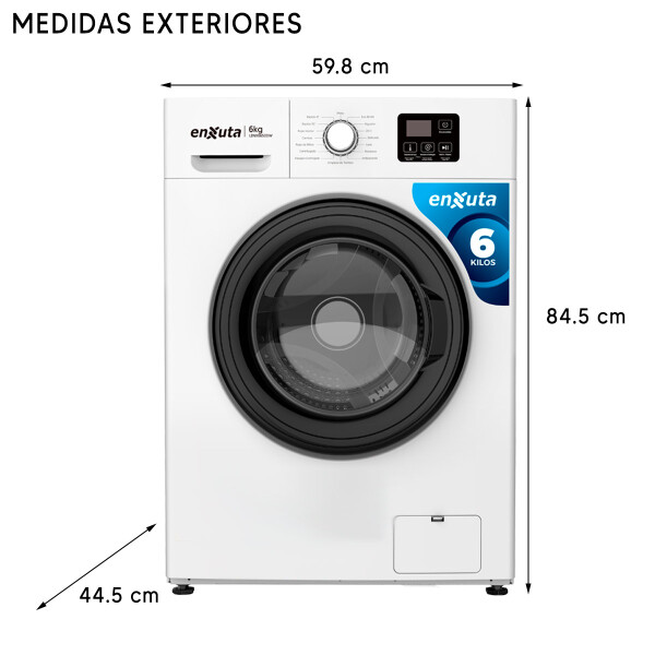 Lavarropas Automático Enxuta Lenx0650dw 6 Kg LAVARROPAS ENXUTA LENX0650DW 6KG CARG/FR