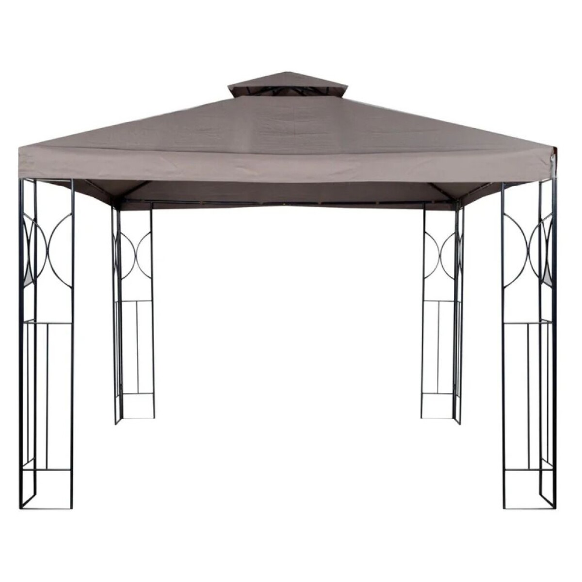 PERGOLA JUST HOME METAL 3X3M TABACO PANEL DOBLE 