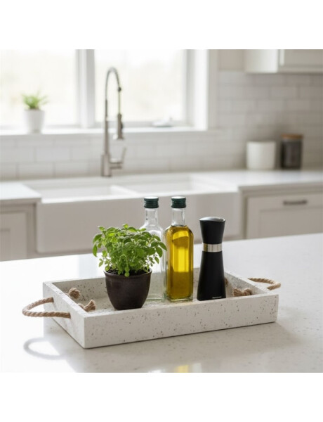 BANDEJA C/ASAS ROPE RECTANGULAR STONE 23x16CM BANDEJA C/ASAS ROPE RECTANGULAR STONE 23x16CM