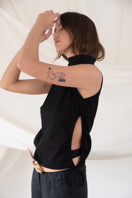 Hole shirt Negro