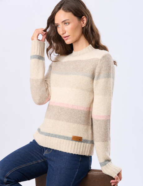 BUZO TEJIDO RAYADO Beige