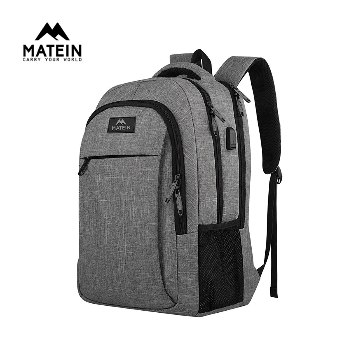 Mochila Urbana Viaje Antirrobo Notebook Matein 1007 28l - Gris 