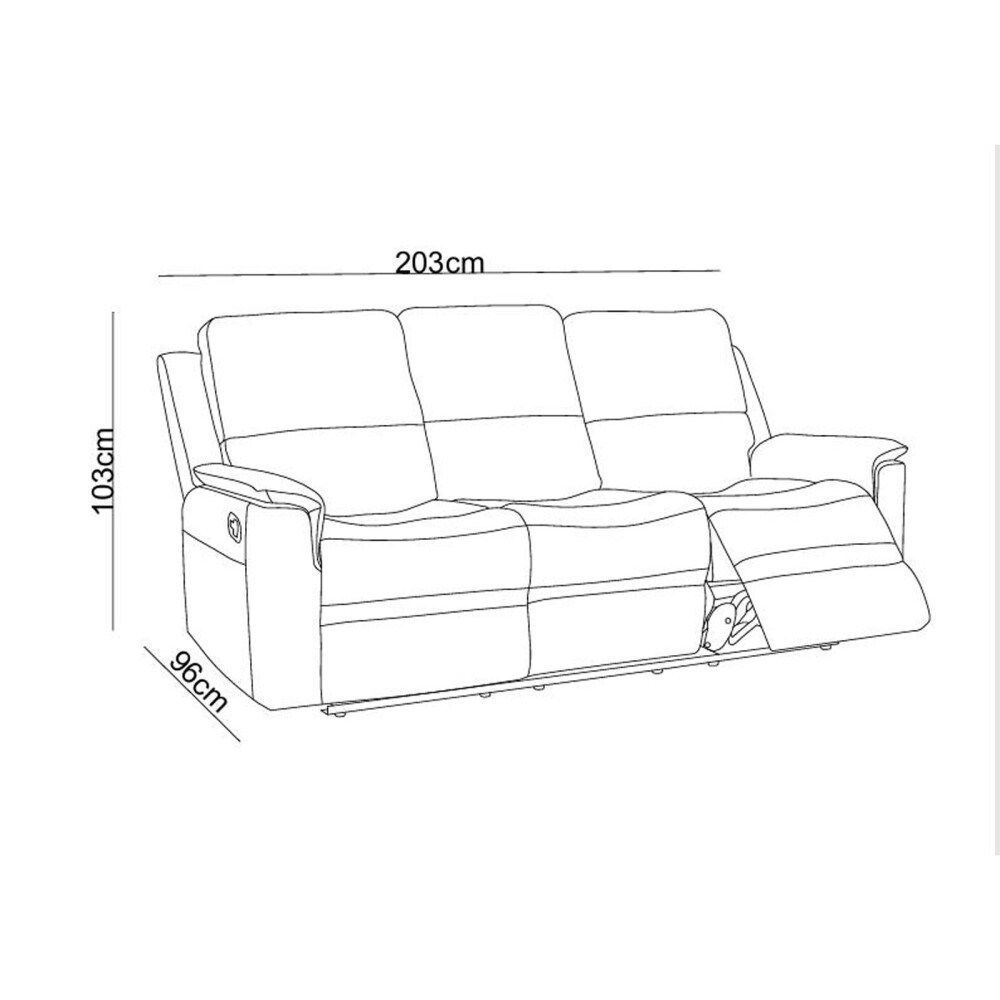RECLINER MANUAL 3 CUERPOS TELA MARRON LAGOS CHOC.