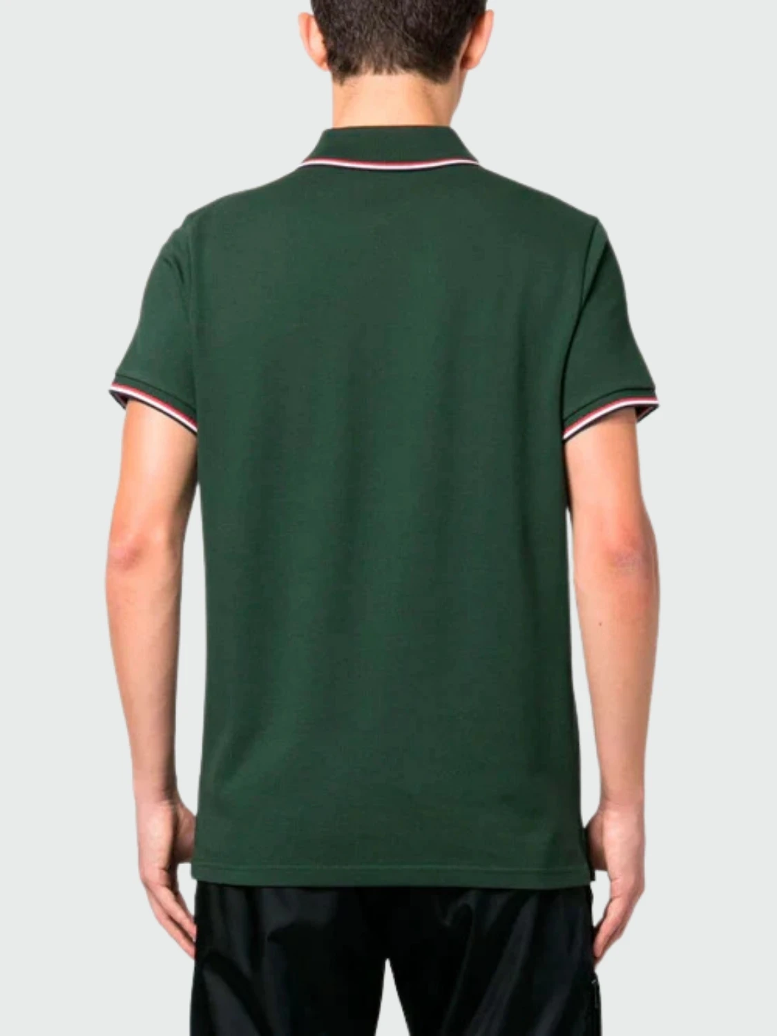 Moncler -Remera polo de algodón manga corta Verde