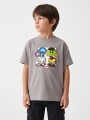 REMERA MARVEL TEAM GRIS OSCURO