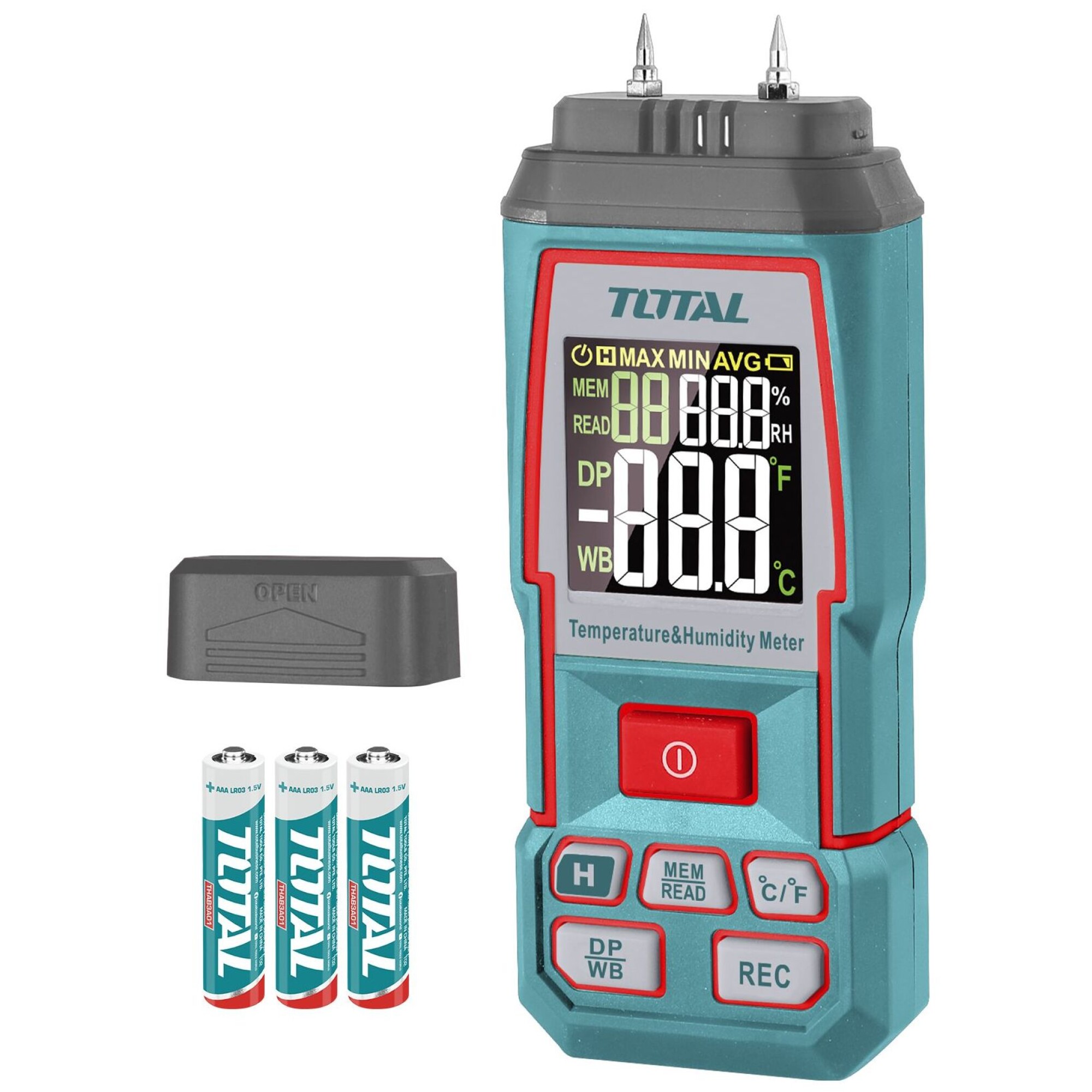 ZVD Misuratore Di Umidità Digitale Per Legna Da Ardere 3 In 1, Analizzatore Del Contenuto D Della Legna Da Ardere Misuratore Di Temperatura Ambiente Umidita Umidita Del Legno Con Sonda Extr 88589113 - Foto 4