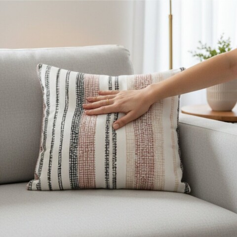 Almohadón Decorativo 45x45 cm - Franjas 04 – Cojín Suave para Cama y Living Almohadón Decorativo 45x45 cm - Franjas 04 – Cojín Suave para Cama y Living