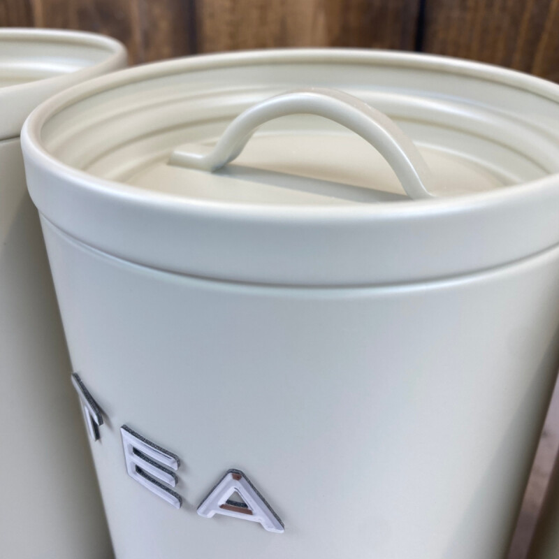 Set de 3 Recipientes AZU/TÉ/CAFÉ con asa 11x16cm BEIGE