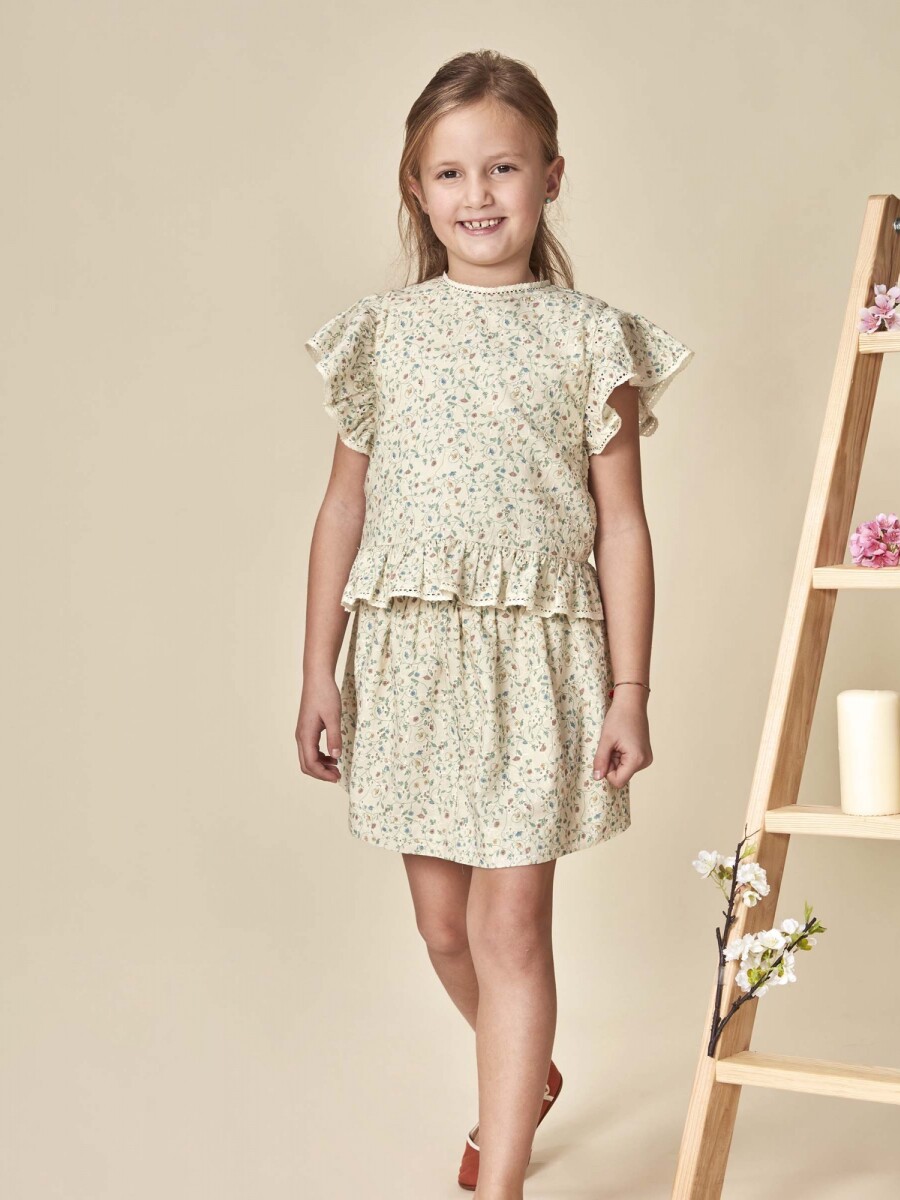 Falda Estampada Piedra