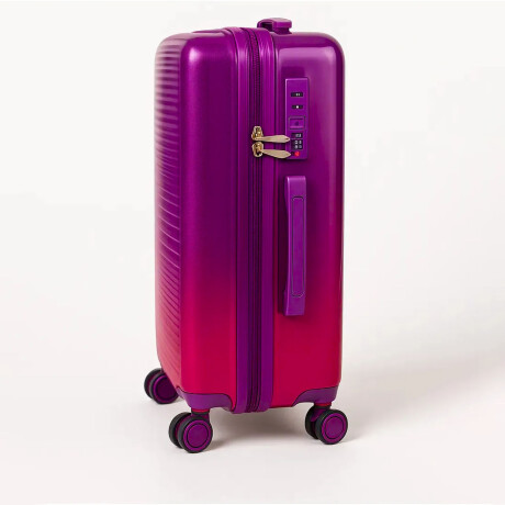 Valija Mediana Rígida 4 Ruedas 360 Con Candado Tsa Purpura/rojo